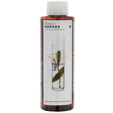 Shampo Korres me dafinë dhe Echinacea kundër zbokthit dhe thatësisë, 250 ml