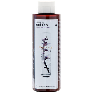 Korres Shampoo mit Mandel und Flachs für trockenes und dehydriertes Haar, 250 ml