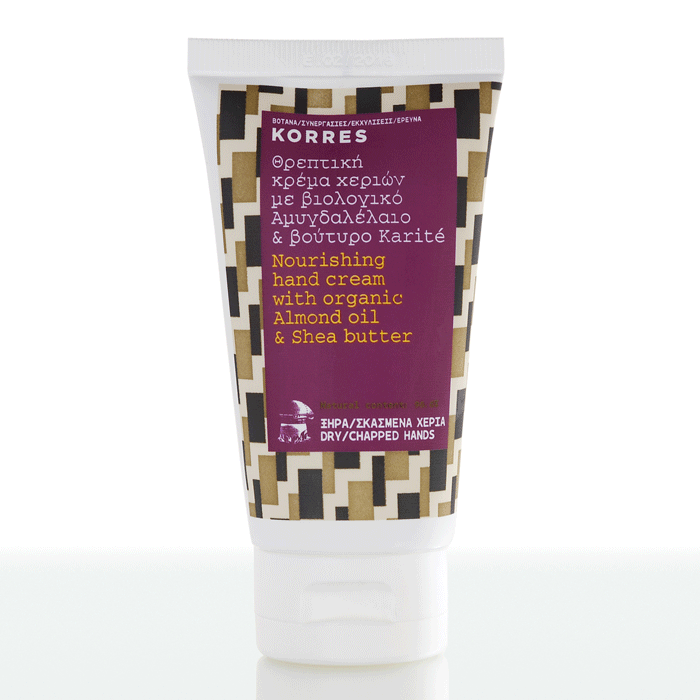 Korres Crema mani nutriente per mani secche e screpolate con olio di mandorle e burro di karitè 75 ml