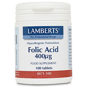 Lamberts Acide Folique 400µg Acide Folique 100 comprimés