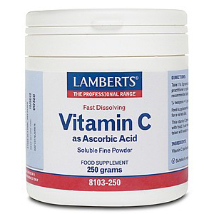 Lamberts Vitamine C sous forme d'acide ascorbique Vitamine sous forme d'acide ascorbique en poudre 250gr