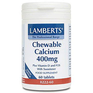 Lamberts Chewable Calcium 400mg Ασβέστιο σε Μασώμενα Δισκία 60 Δισκία