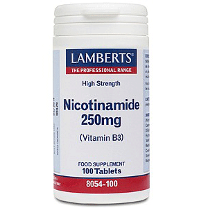 Lamberts Nicotinamide 250mg Βιταμίνη B3 (Νιασίνη) 100 Ταμπλετες