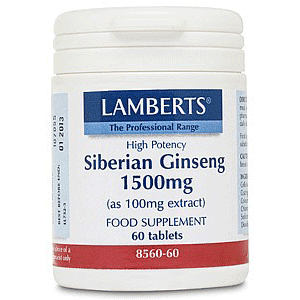 Lamberts Siberian Ginseng 1500mg Ginseng 60 Tablets