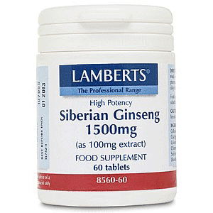 Lamberts Siberian Ginseng 1500mg Τζίνσεγκ 60 Ταμπλέτες