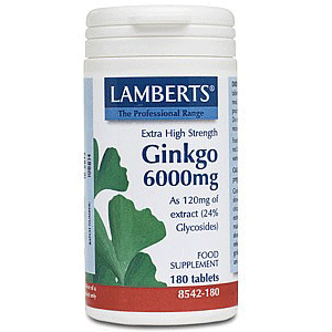 Estratto di ginkgo biloba di Lambert 6000 mg, 180 compresse