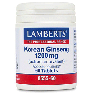 Lamberts Ginseng Coréen (Panax Ginseng) 1200mg 60 Comprimés