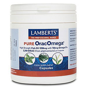 Lamberts Pure OracOmega 760mg أوميغا 3 الأحماض الدهنية ومضادات الأكسدة العشبية ، 30 كبسولة