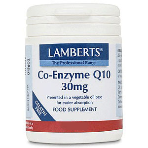 Lamberts Co-Enzyme Q10 30mg, Energy & Stimulation 30 Capsules