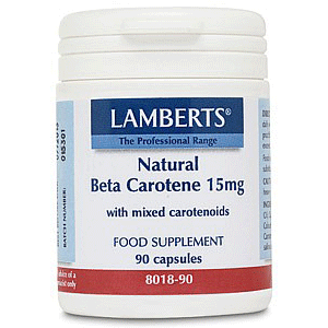 Lamberts Bêta Carotène Naturel 15mg β Carotène 90 Gélules