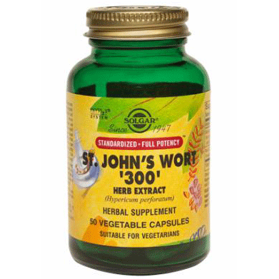 Solgar St. Johns Wort Herb Extract 300mg Κατά των Παθογόνων Κατάθλιψη 50 Capsules
