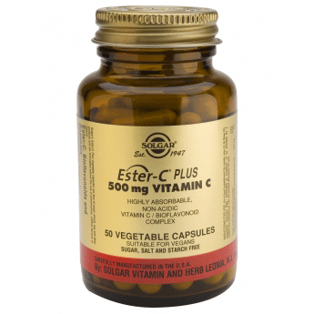 Solgar Ester-C® 500 mg di vitamina C e bioflavonoidi, 50 vegetali. Cappellini