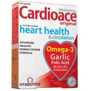 Vitabiotics Cardioace Φόρμουλα με Ωμέγα-3, Σκόρδο και Λεκιθίνης για την Καρδιά 30 Caps