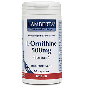 Lamberts L-Ornithine 500mg Ορνιθίνη 60 Κάψουλες
