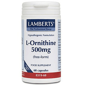 Lamberts L-Ornithine 500mg Ornithine 60 Gélules