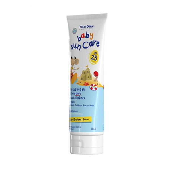 Frezyderm Baby Sun Care SPF25, Αντηλιακό Γαλάκτωμα για Βρέφη&Παιδιά Πρόσωπο/Σώμα 100ml