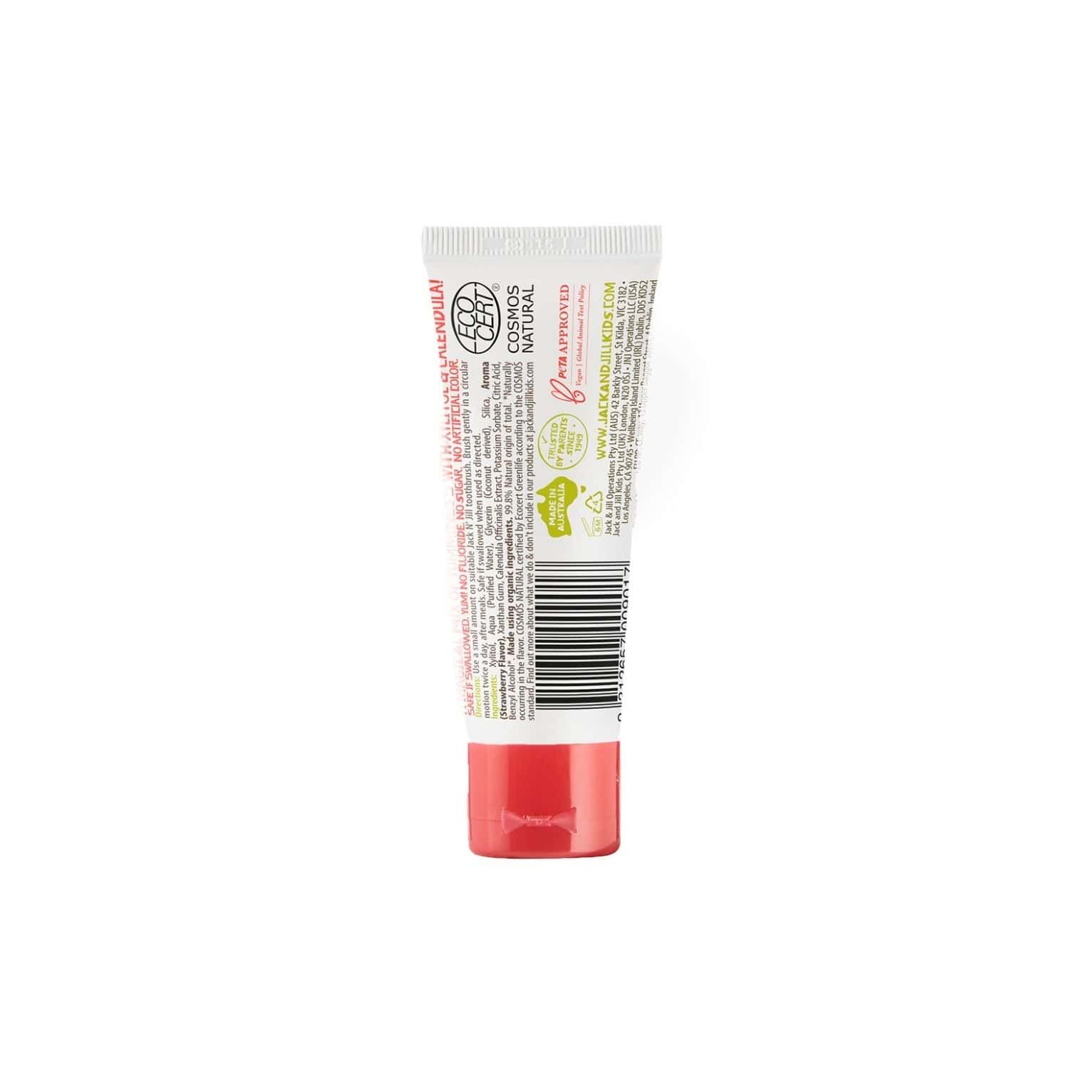 Jack N' Jill Natural Certified Toothpaste Strawberry 6m+, 50g