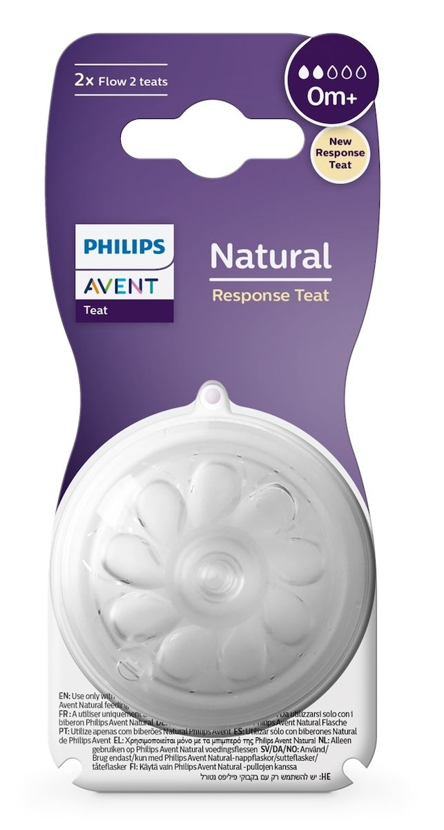 Philips Avent Θηλή Μαλακής Σιλικόνης Natural Response 0m+ SCY962/02 2τμχ
