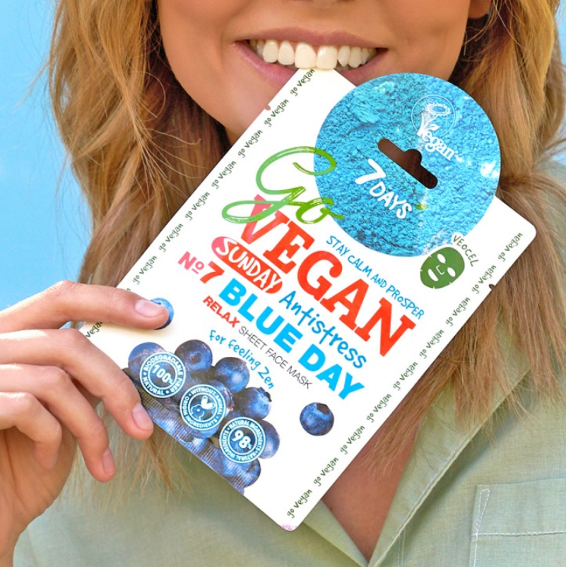 7 Days Go Vegan Sheet Mask Blue Day 25g