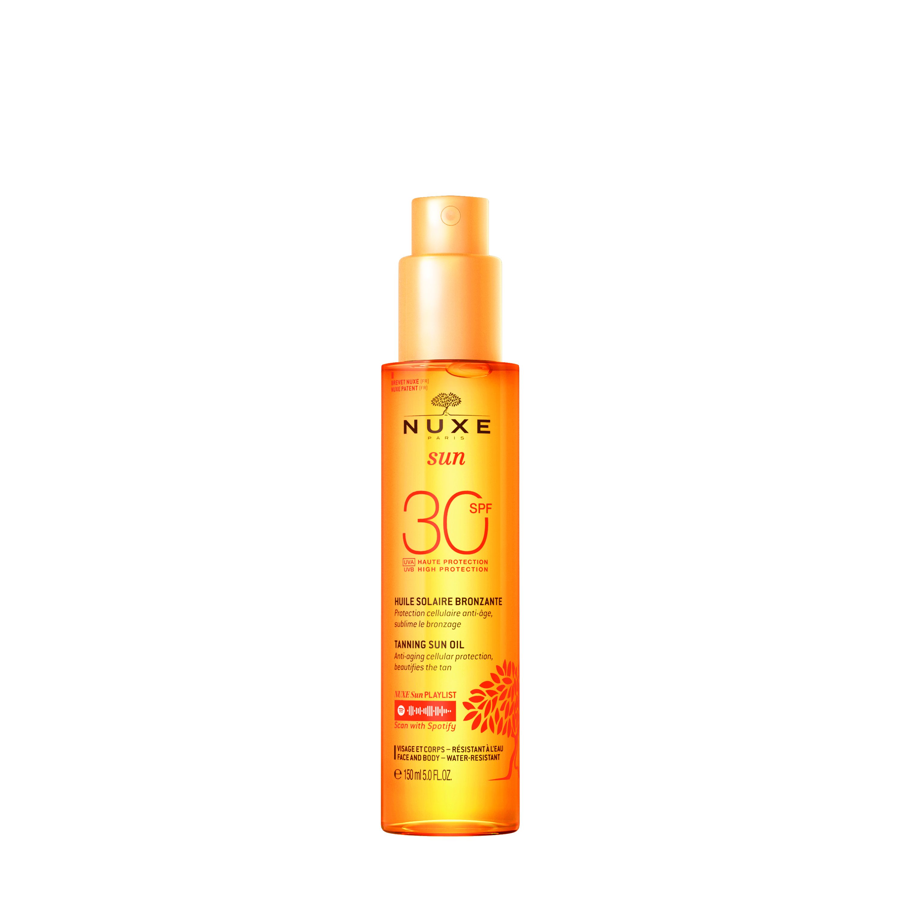 Nuxe Sun Tanning Oil, Λάδι Μαυρίσματος Για Πρόσωπο & Σώμα SPF30, 150ml