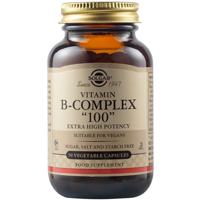 Solgar B-Complex 100, 50 Vegetable Capsules