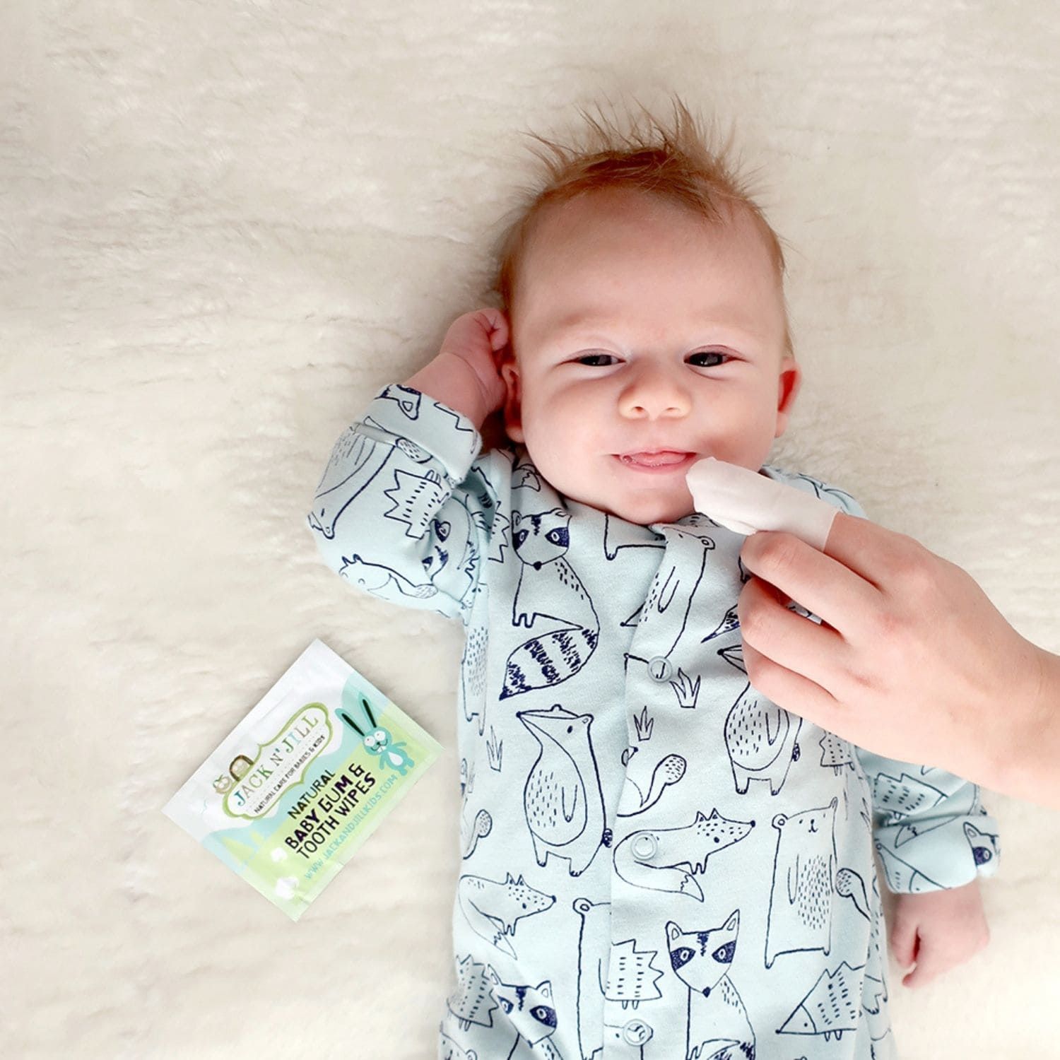 Jack N' Jill Natural Baby Gum & Tooth Wipes 25 τεμάχια