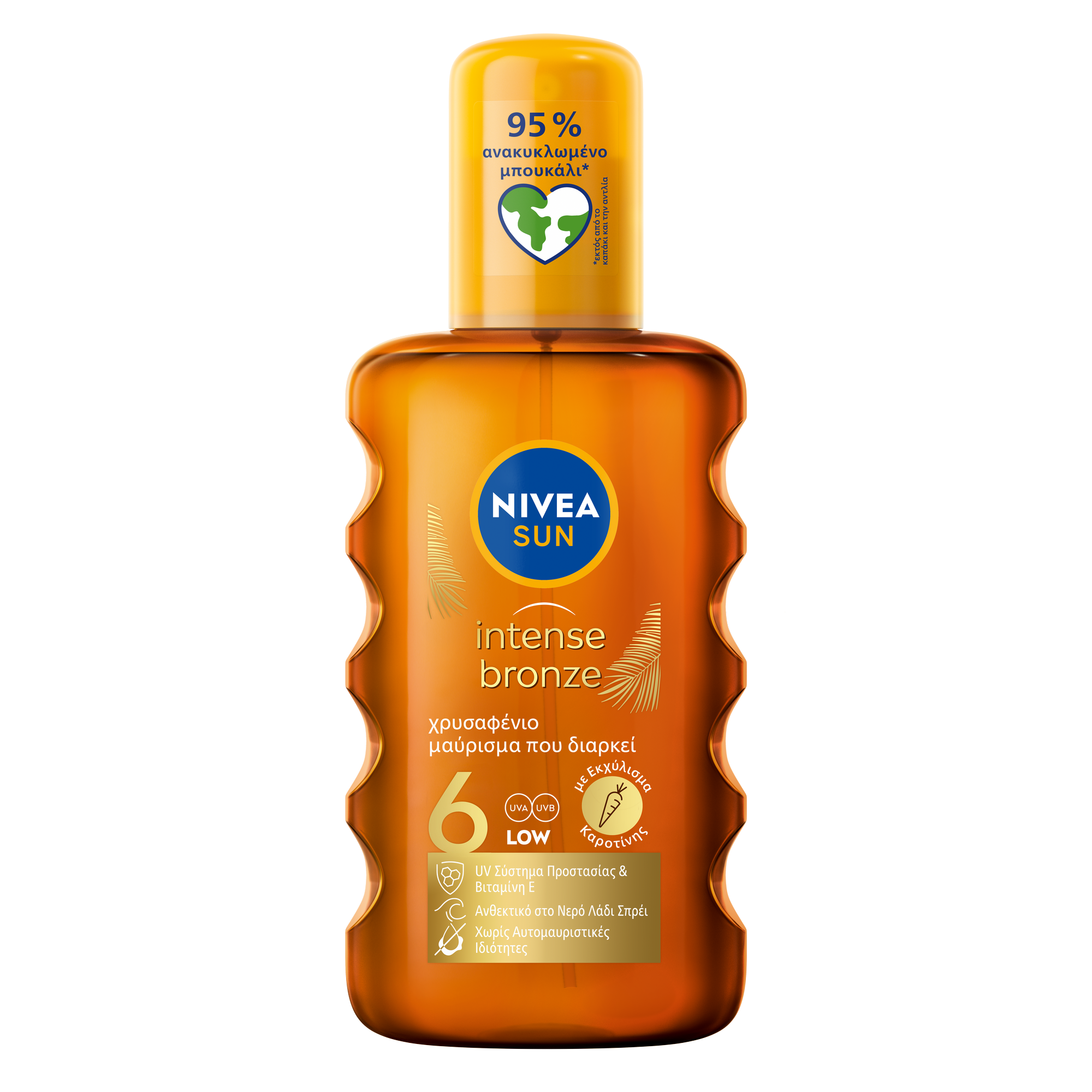Nivea Sun Intense Bronze SPF6, Αντηλιακό Λάδι Σώματος 200ml