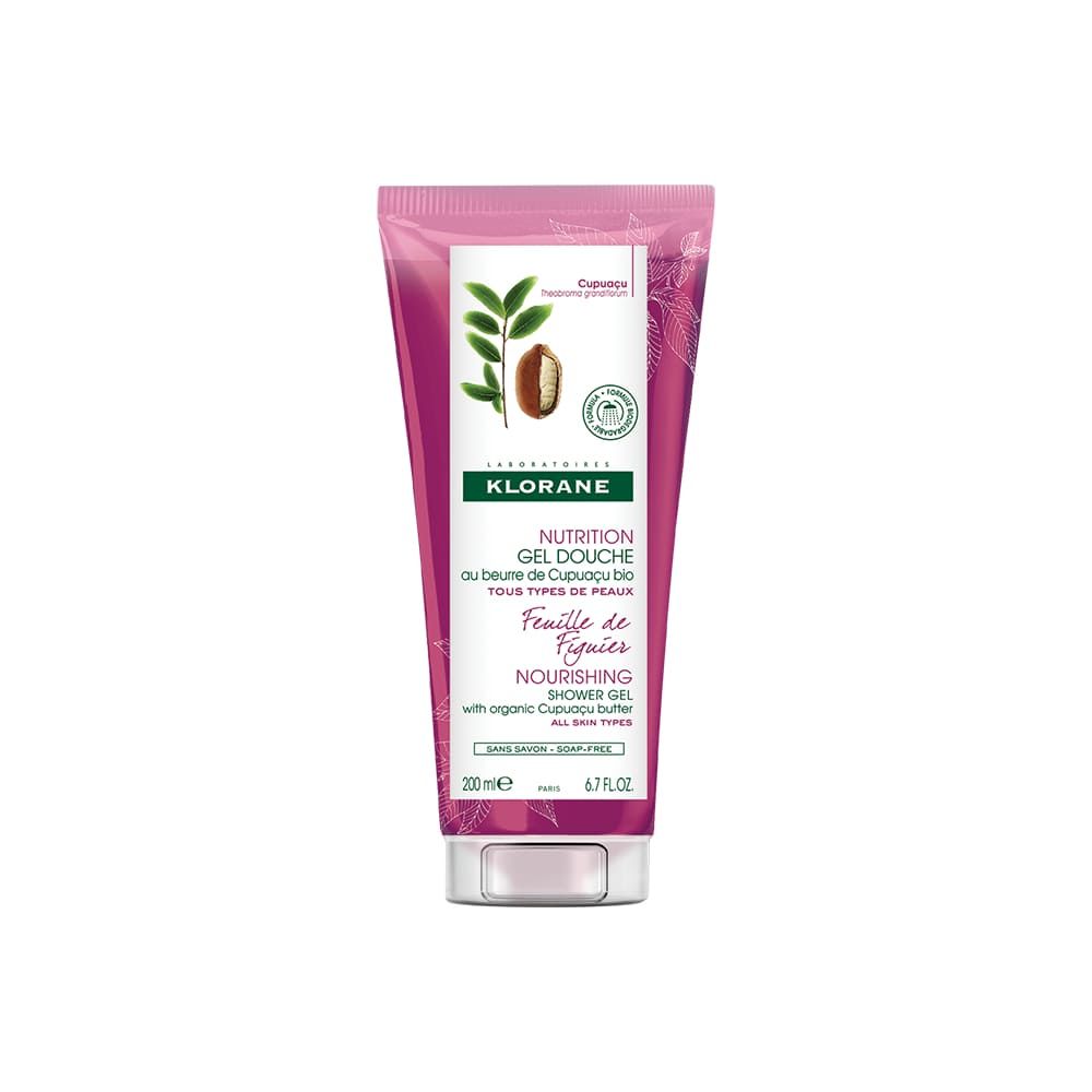 Klorane Cupuacu Gel Douche Feuille de Figuier Αφρόλουτρο Aιθέριο Έλαιο Σύκου 200ml