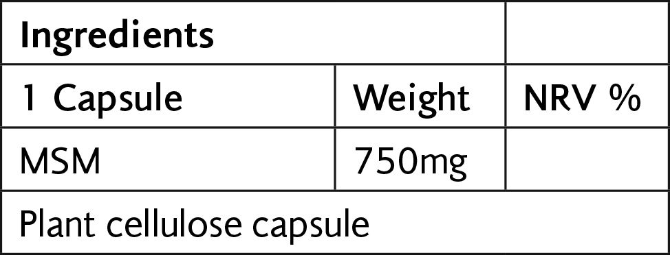 Viridian MSM  90 capsules