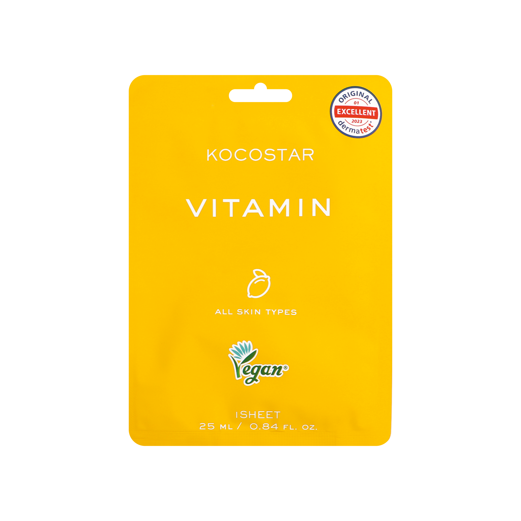 Kocostar Vitamin Sheet  Εμποτισμένη Μάσκα Αναζωογόνησης και Λάμψης 25ml