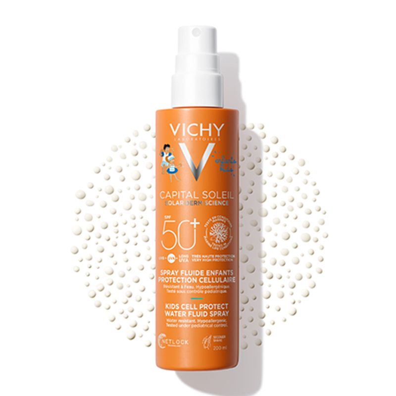 Vichy Captial Soleil Cell Protect, Γαλάκτωμα Spray SPF50+ Για το Παιδί με Λεπτόρρευστη Υφή 200ml