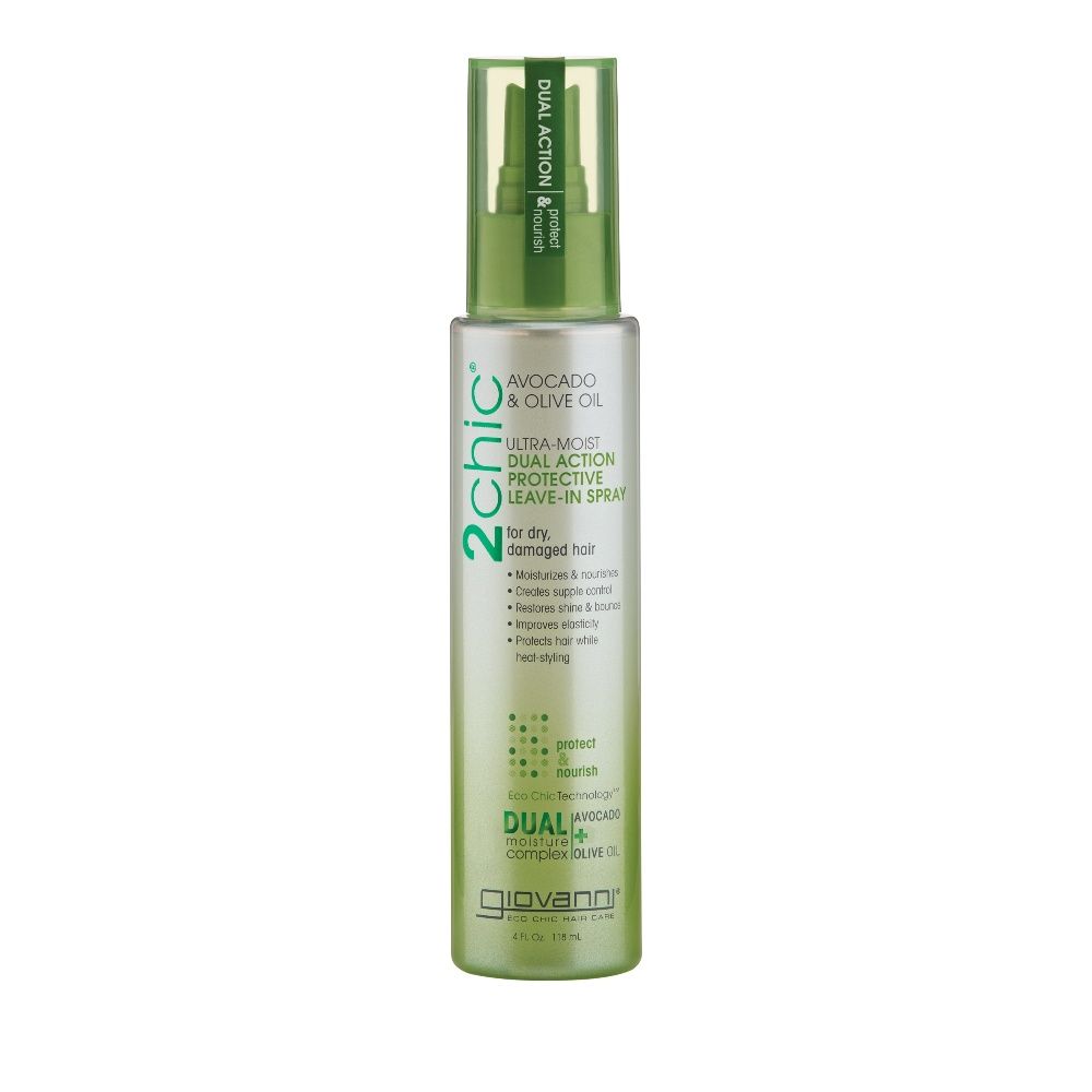 Giovanni 2Chic Green Avocado & Olive Oil Ultra Moist Dual Action Protective Leave in Spray 118ml