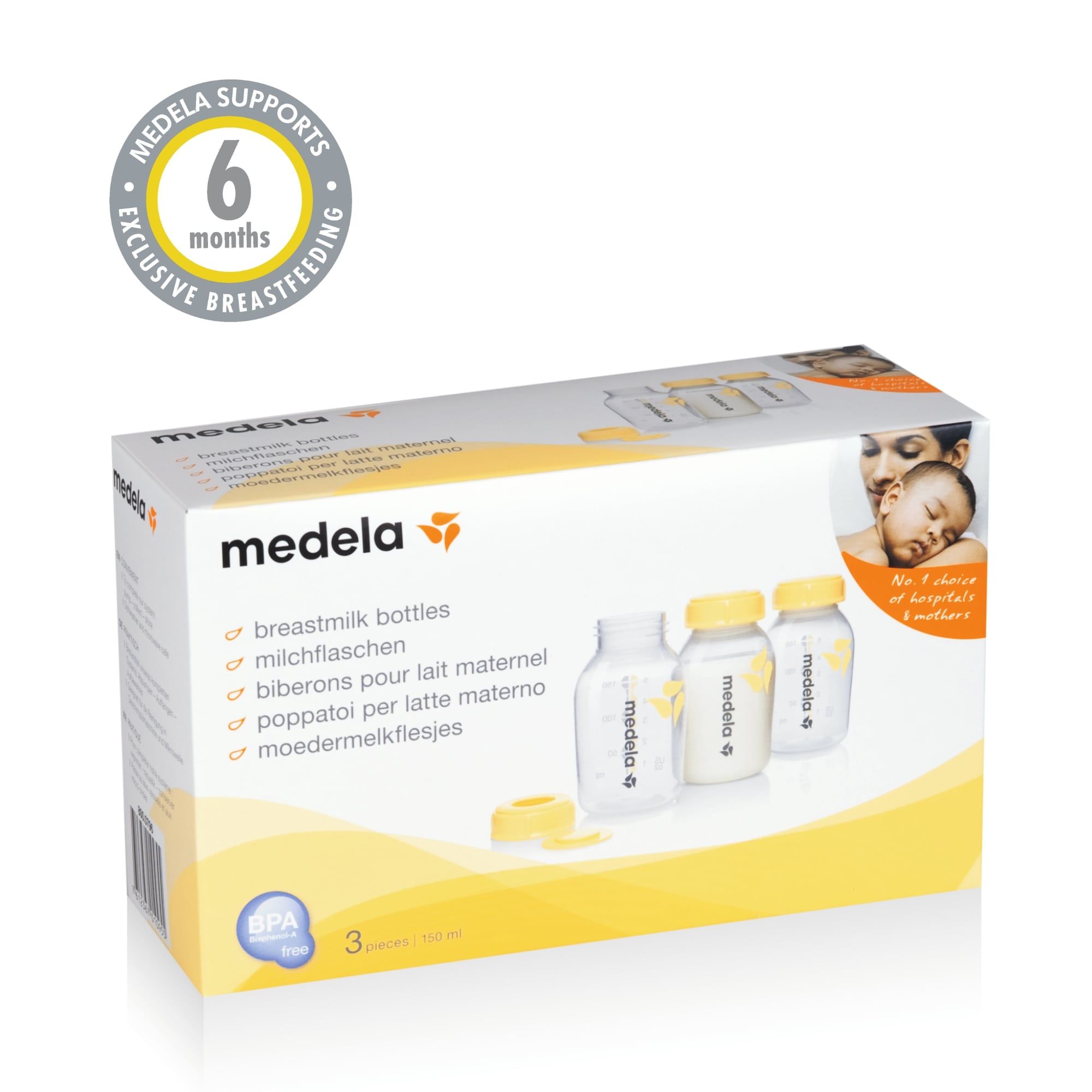 Medela Breast Milk Bottles, 3x150ml