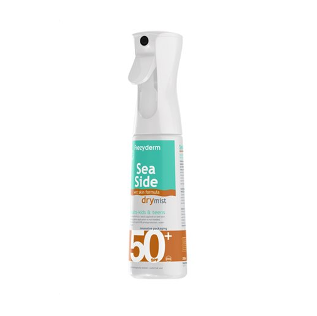 Frezyderm Sea Side Dry Mist SPF50, Αντιηλιακό Spray Σώματος, Παιδιά, Εφήβους & Ενήλικες 300ml