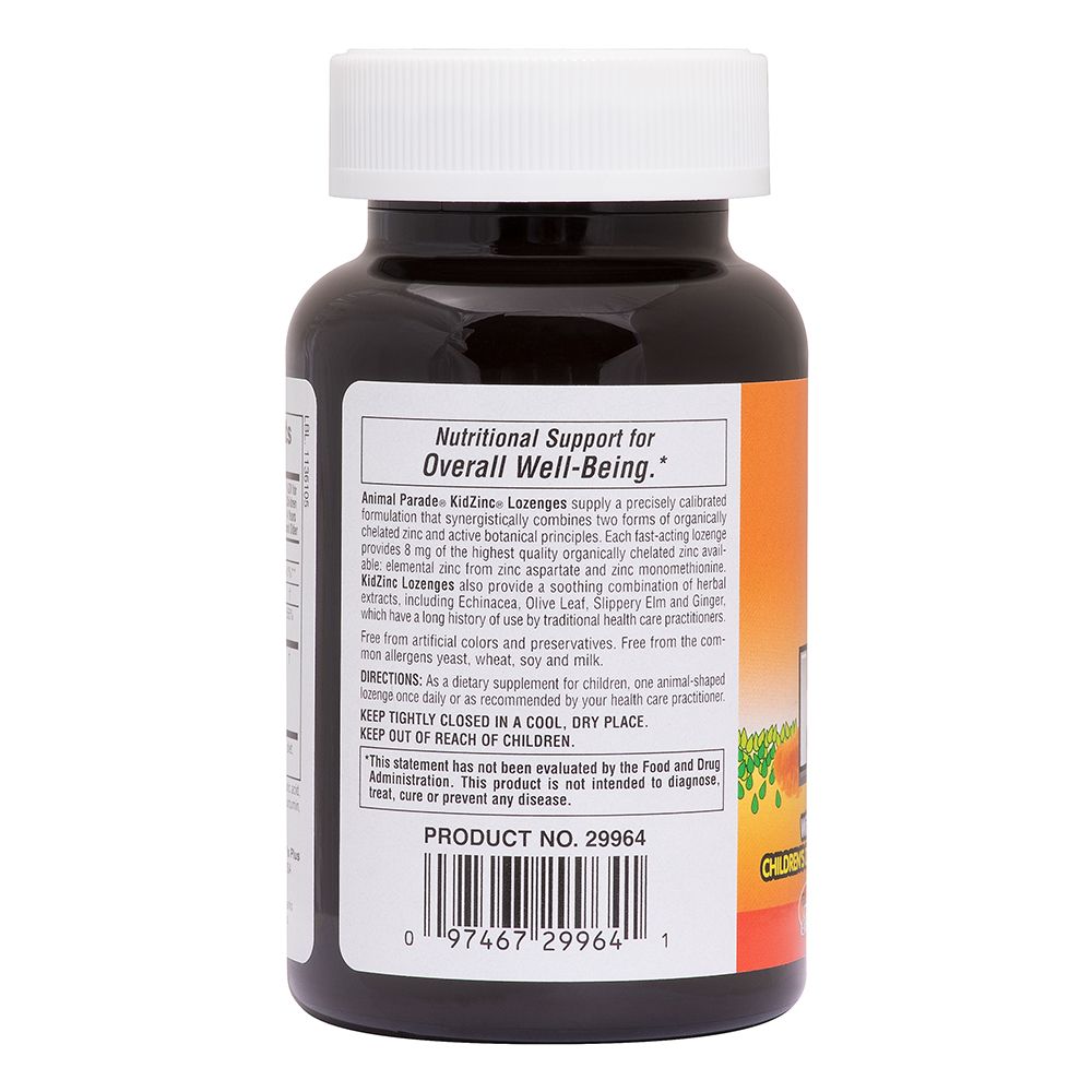 Natures Plus Animal Parade Kidzinc Lozenges 8mg, 90caps