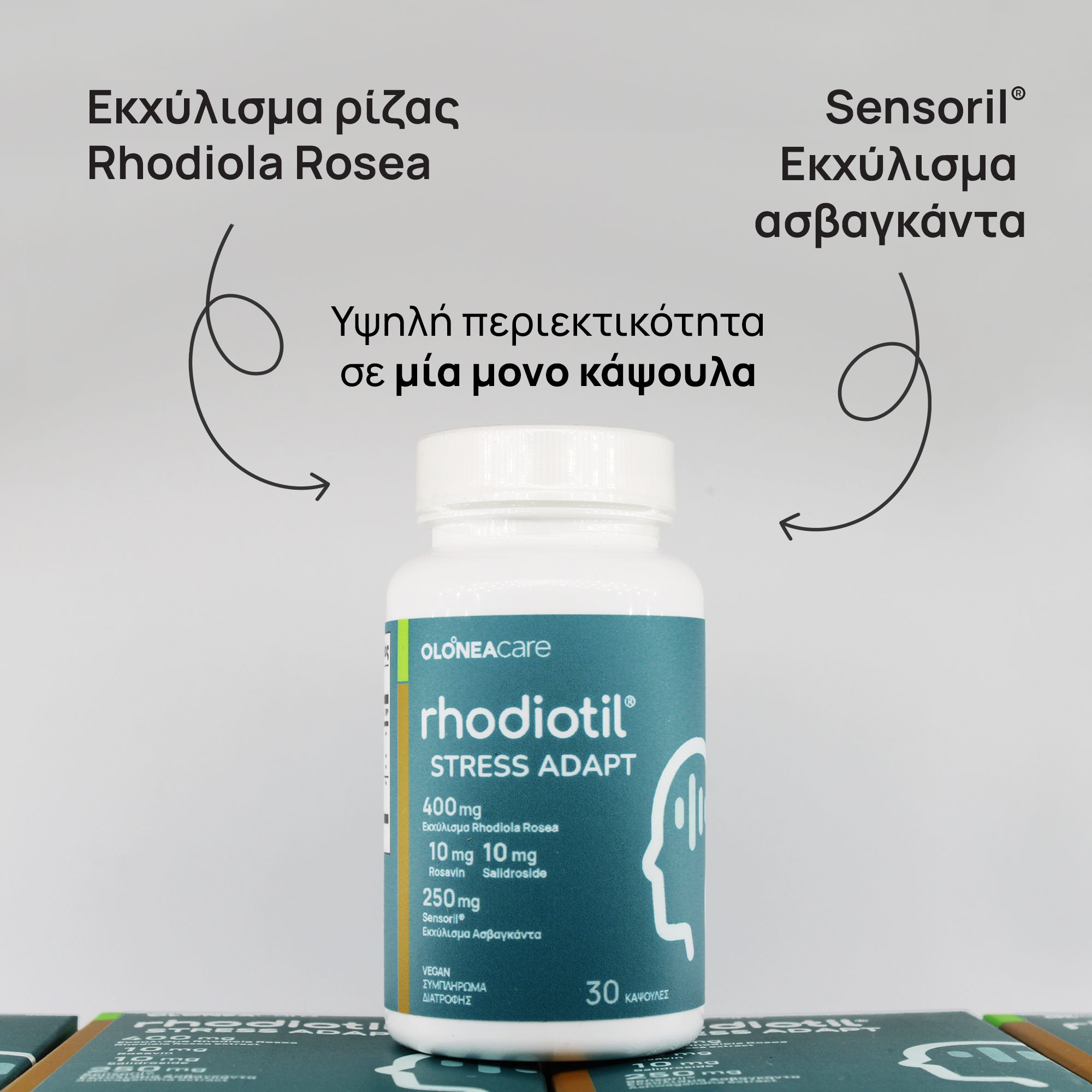 Olonea Rhodiotil Stress Adapt, 30 κάψουλες