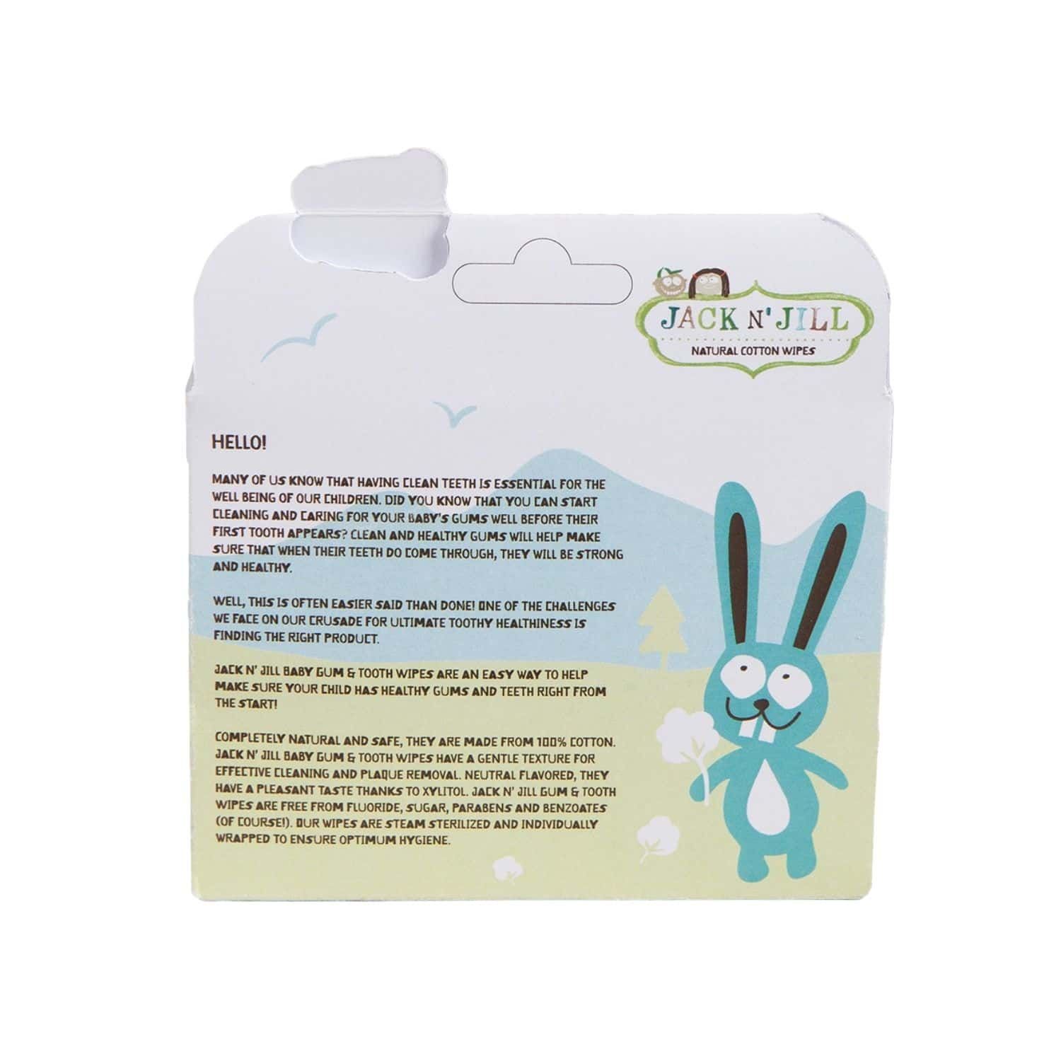 Jack N' Jill Natural Baby Gum & Tooth Wipes 25 τεμάχια