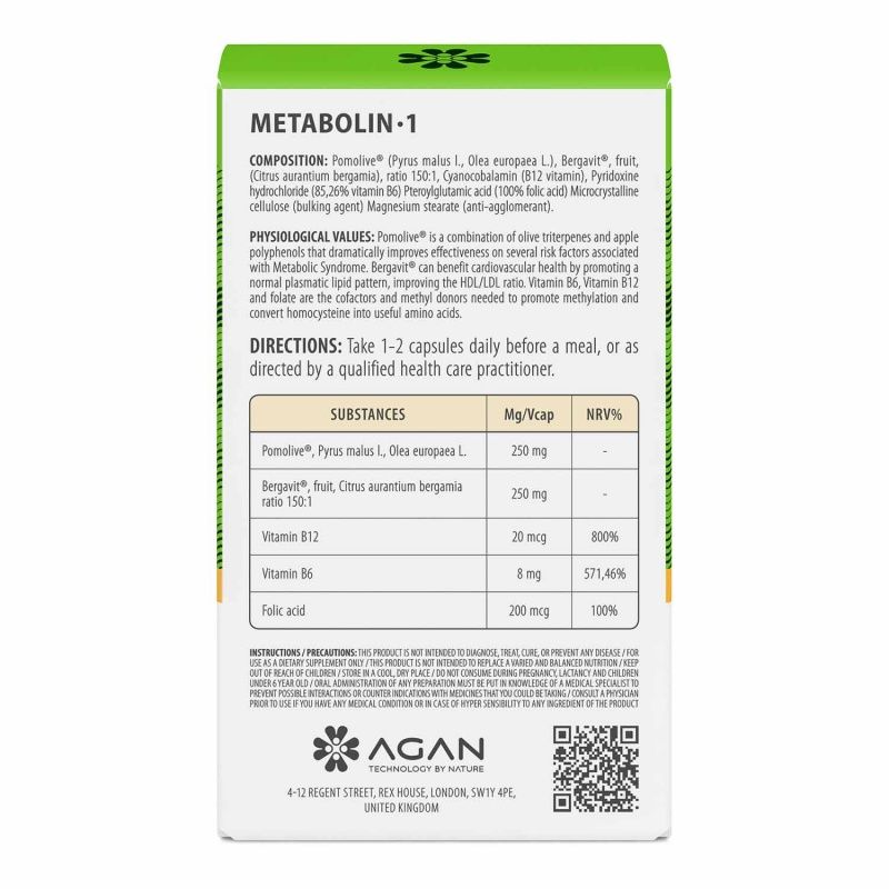 Agan Metabolin-1, 60 Vegicaps