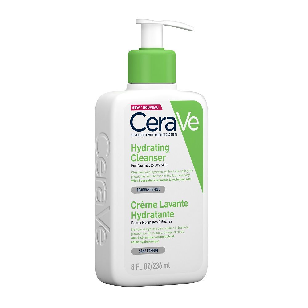 CeraVe Hydrating Cleanser, Ενυδατική Μη Αφρίζουσα Κρέμα Καθαρισμού για Πρόσωπο και Σώμα με Υαλουρονικό Οξύ, Ceramides και Γλυκερίνη 236ml