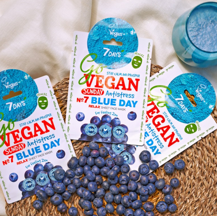 7 Days Go Vegan Sheet Mask Blue Day 25g