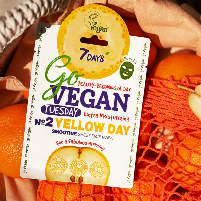 7 Days Go Vegan Sheet Mask Yellow Day 25gr