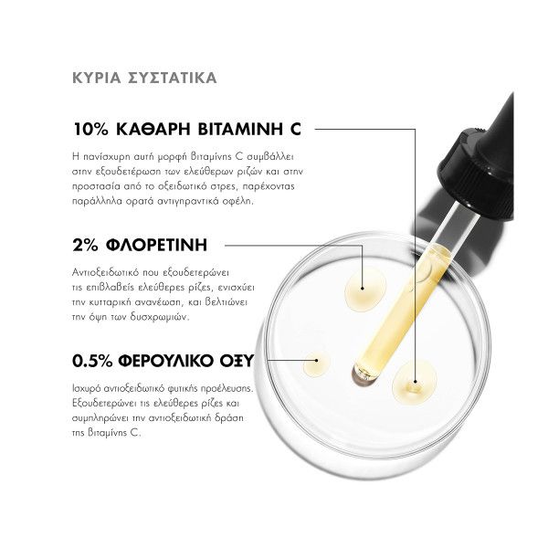 SkinCeuticals Phloretin CF, Aντιοξειδωτικός ορός Υψηλής δράσης για Πρόληψη και Αντιμετώπιση των Σημαδιών Γήρανσης  με Βιταμίνη C και Φλορετίνη 30ml