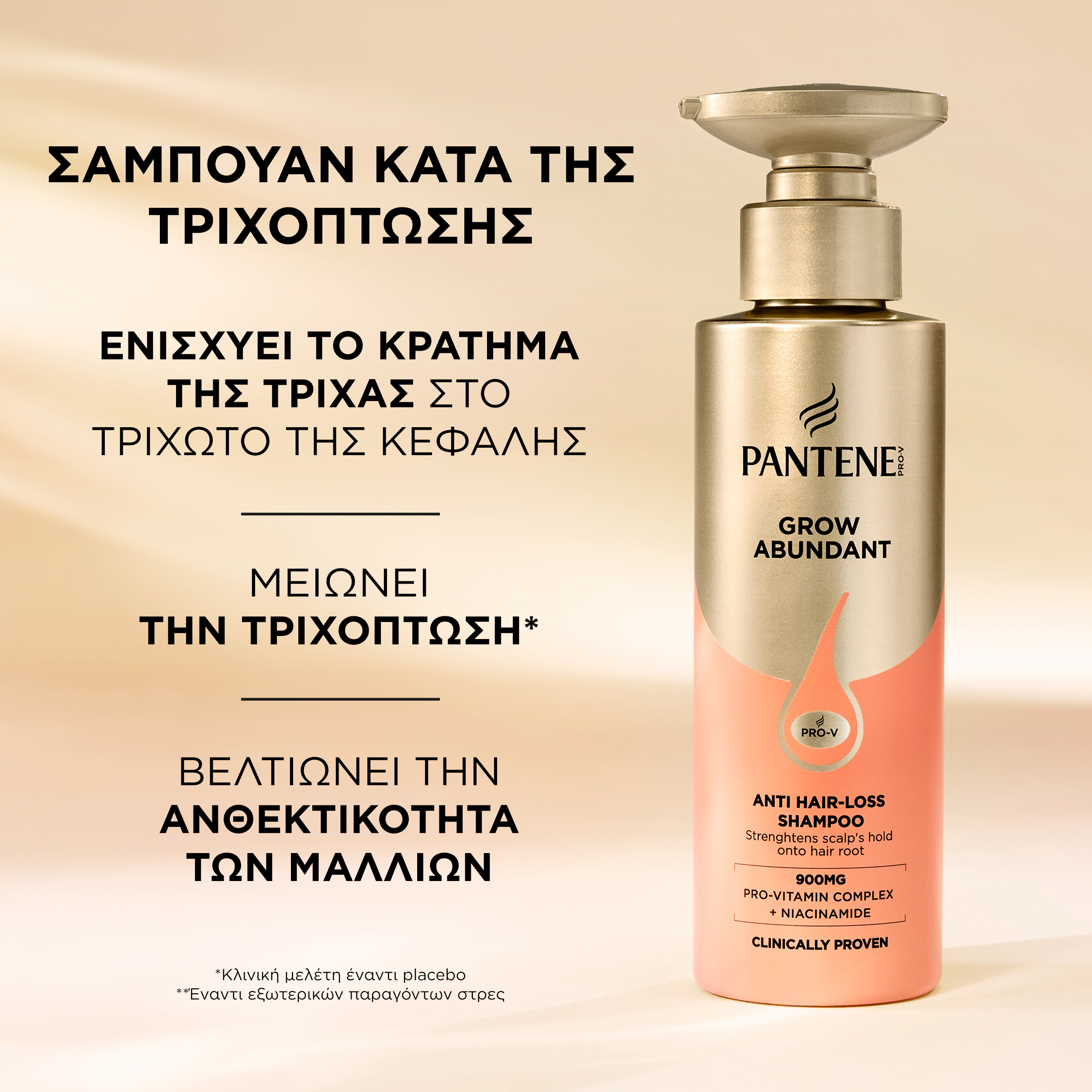 Pantene Grow Abundant Anti-Hair Loss Shampoo, 290ml