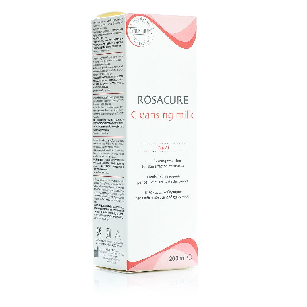 Synchroline Rosacure Cleansing Milk Γαλάκτωμα Καθαρισμού για Ευαίσθητες Επιδερμίδες 200ml