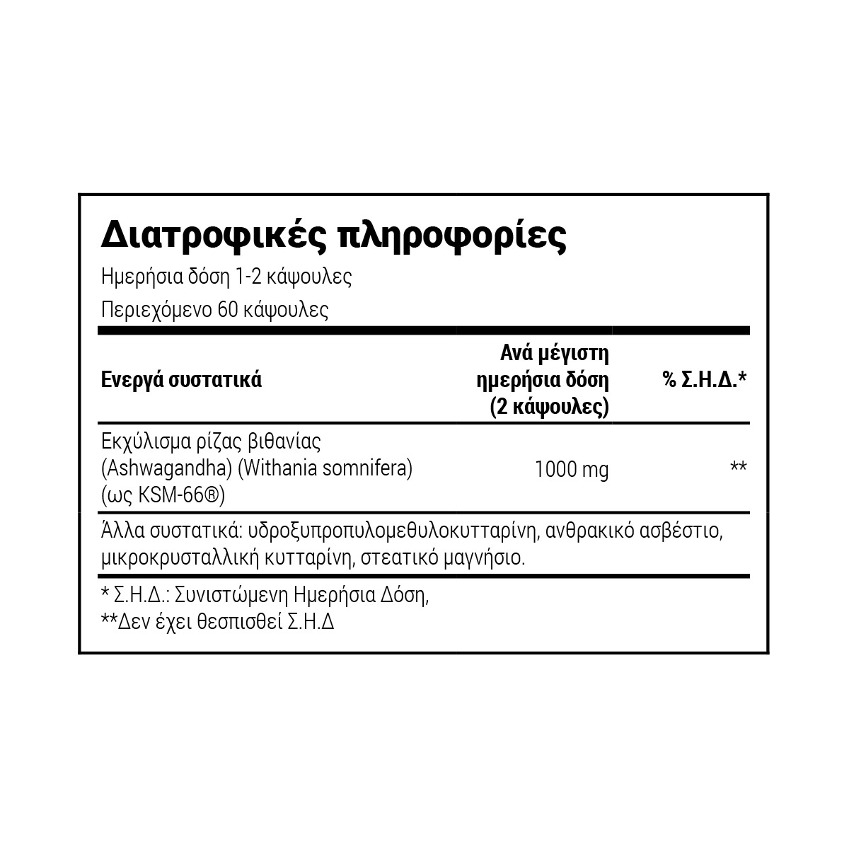 Natural Doctor Ashwagandha Ksm-66 500mg, 60 φυτικές κάψουλες