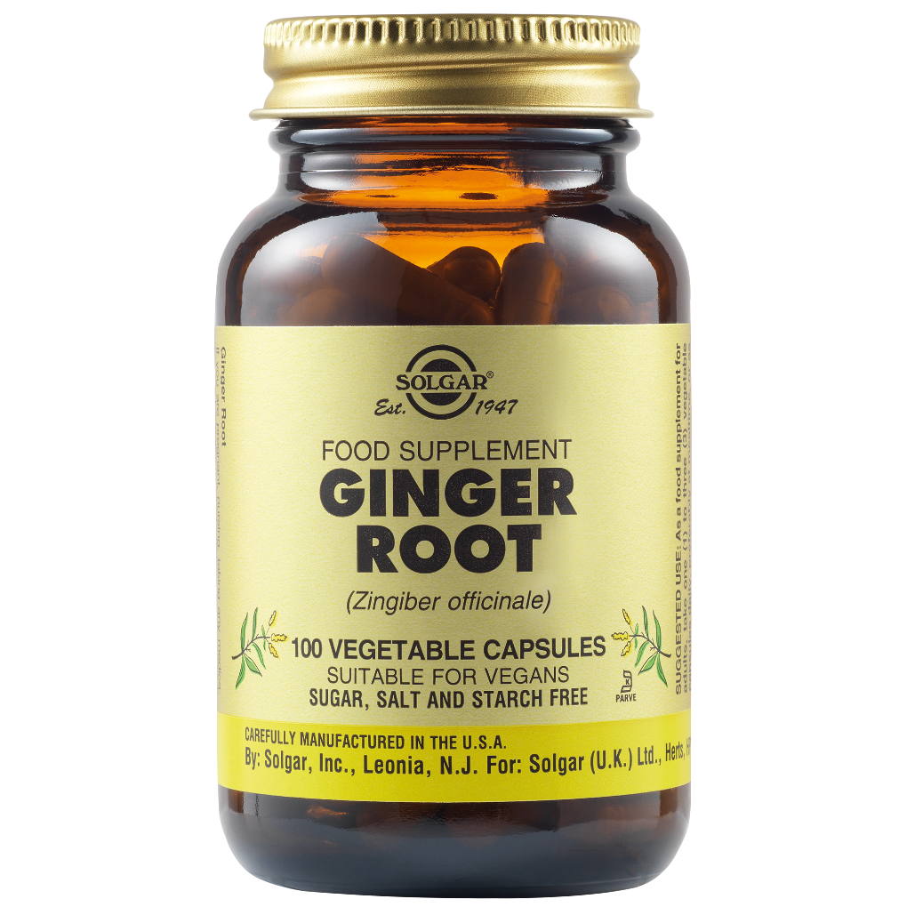 Solgar Ginger Root, 100 Vegetable Capsules