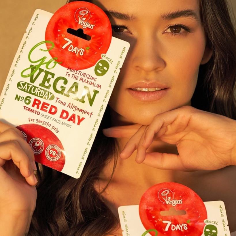 7 Days Go Vegan Sheet Mask Red Day, 25g