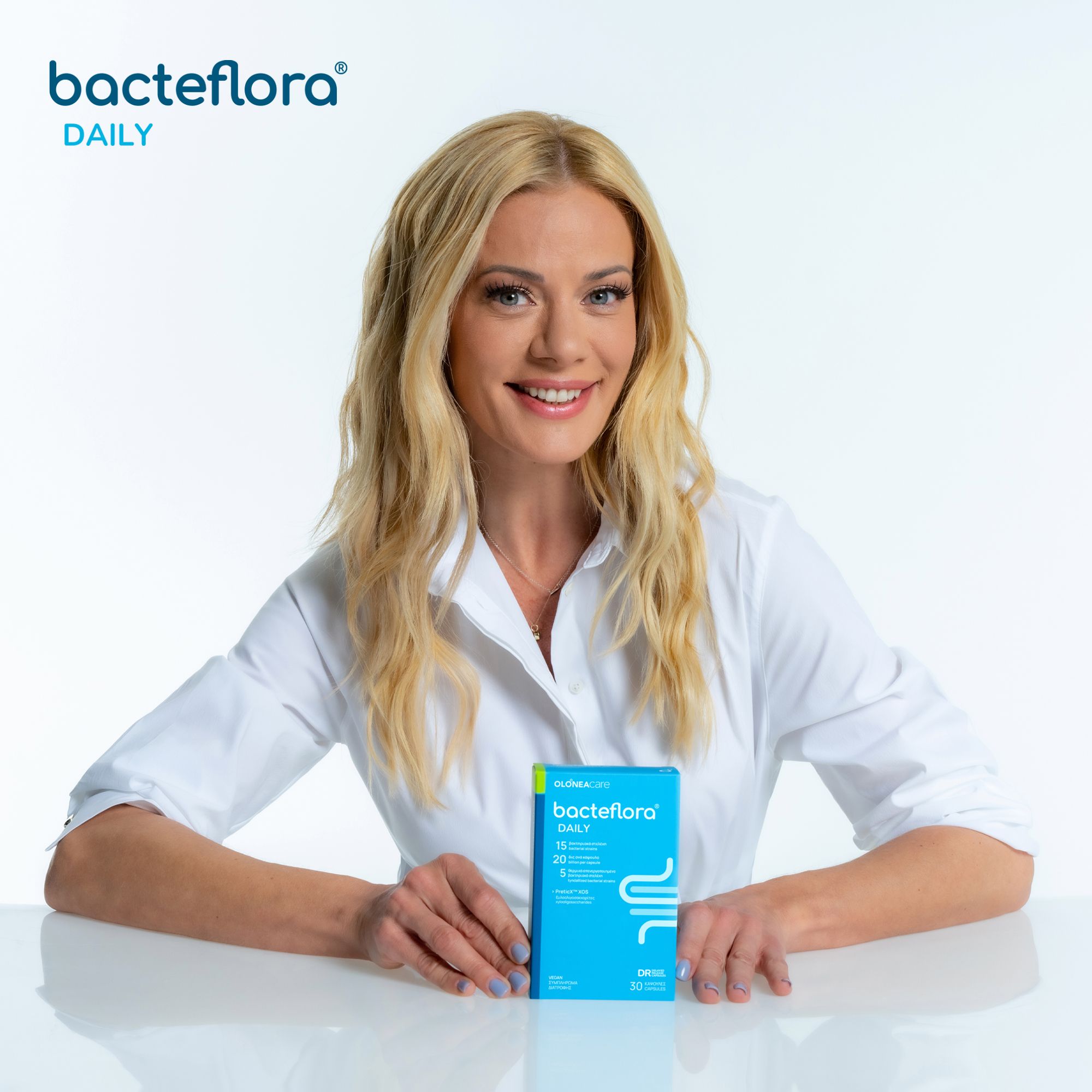 Olonea Bacteflora Daily, Προβιοτικά-Πρεβιοτικά για το Εντερικό Μικοροβίωμα, 30caps