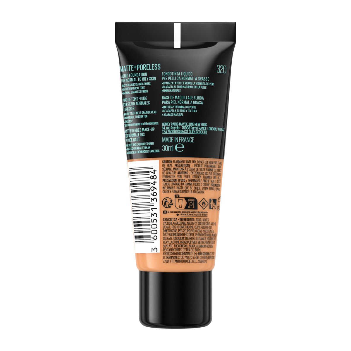 Maybelline Fit Me Matte + Poreless Foundation 320 Natural Tan 30ml