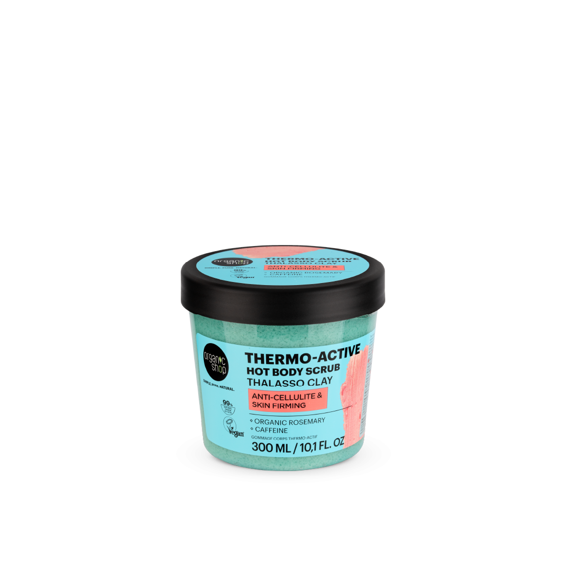 Organic Shop Thermo-Active Hot Body Scrub Thalasso Clay, 300ml